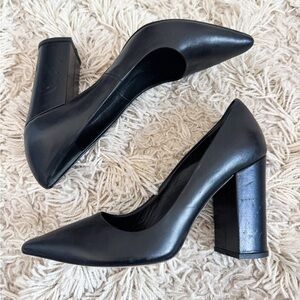 Iris & Ink Black Leather Women's Heels size 36